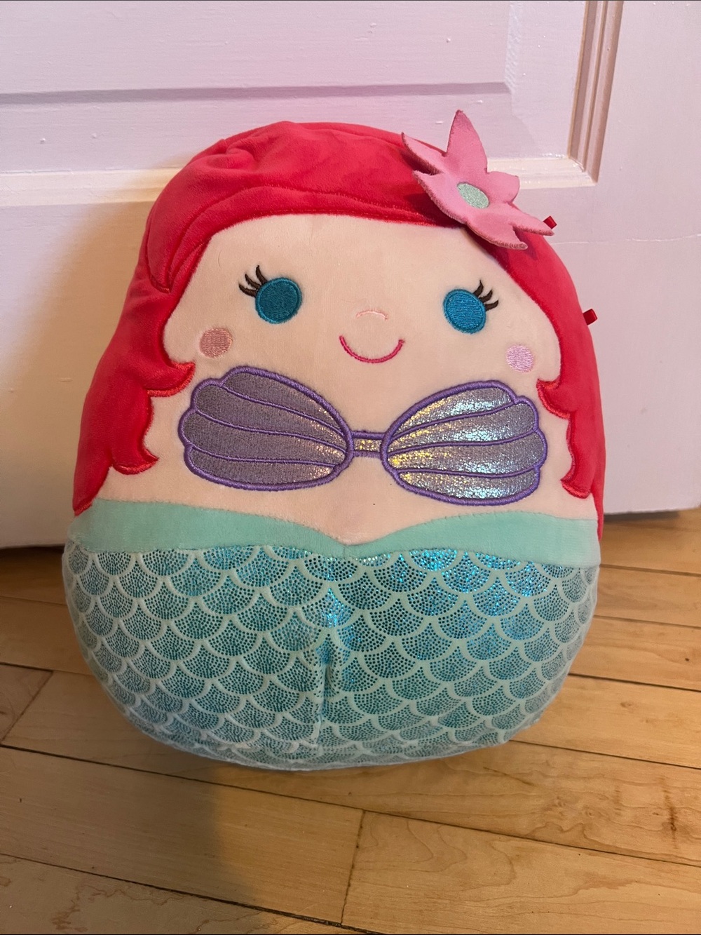 Squishmallows Mermaid Plush - Pink Hair, Teal Tail, Purple Shell